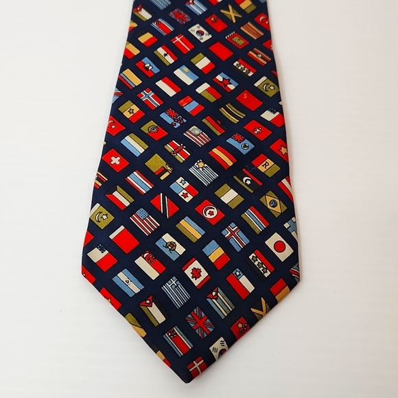 F.R. Tripler & Co by Richel formal neck tie world flags diversity back t - Picture 1 of 6